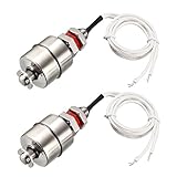 uxcell フロートスイッチ ステンレス鋼 ウォーターポンプ タンク 水泳プール ガーデン池 液体水位センサー用 M11 長さ62 mm 2個