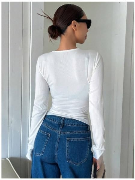 Image of JC JUMMY COUTUREWomen's Quarter Button Full Sleeve Shirt - Stylish & Versatile Tops PP
