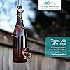Blue Ridge Mountain Wine Bottle Feeder, Backyard & Garden Decor, Hanging Bird Feeder, Outdoor Use, 25oz Seed Capacity, Blue & Copper #5