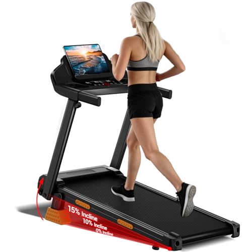 UMAY Treadmills for Home 15% Incline, 7-Layer