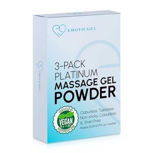 3 x Pó de gel de massagem Nuru Premium | envelope de viagem 5 g Rinde 500 ml | Feito no Japão, sem para-brisas nem glicerina