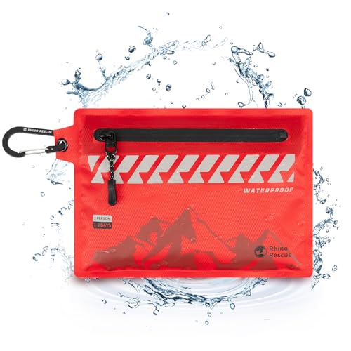 RHINO RESCUE Small First Aid Kit Ultralight Waterproof Medical Kit for Hiking, Backpacking, Cycling, Travel, Vehicles, 114pc