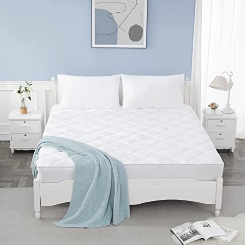 Sunflower THINQUEEN Queen Mattress Pad Cover, Cotton Mattress Cover Hypoallergenic, Extra Deep Pocket 18 Inch-22 Inch Quilted Mattress Protector Queen Size Thin Version thumb #5