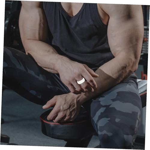 Anillos de silicona para dedo para hombre 8 piezas miniatura 5