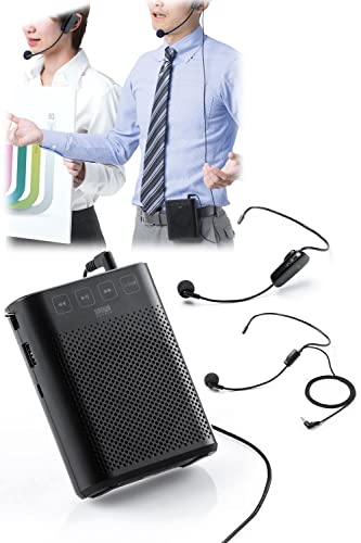 拡声器 ポータブルスピーカー ハンドマイク 2人同時使用 41olvY-3bDL.jpg