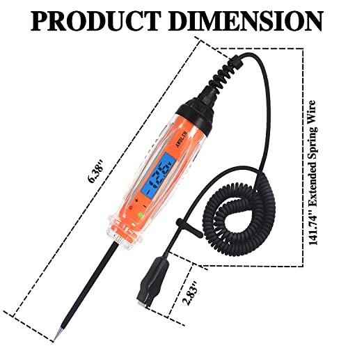 Awblin Automotive Test Light 3-60V Dc Digital Light Tester With Voltmeter, Heavy Duty Auto Circuit Tester With Lcd Backlight Display And Led Indication, Electric Test Pen With Illumination #TOP4