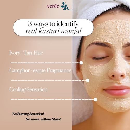 Image of 100% Natural Face Packs of Organic Kasturi Manjal & Premium Forest Grade Red Sandalwood Powder for Beatiful Glowing Skin (Combo of 2)