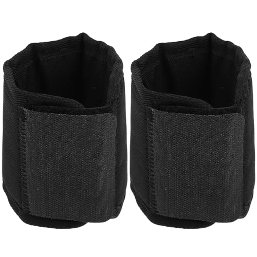jojofuny Lot de 2 Bottes de Protection pour Chevaux en Tissu Oxford Noir, Légères Absorption des Chocs, pour Soins et Équitation