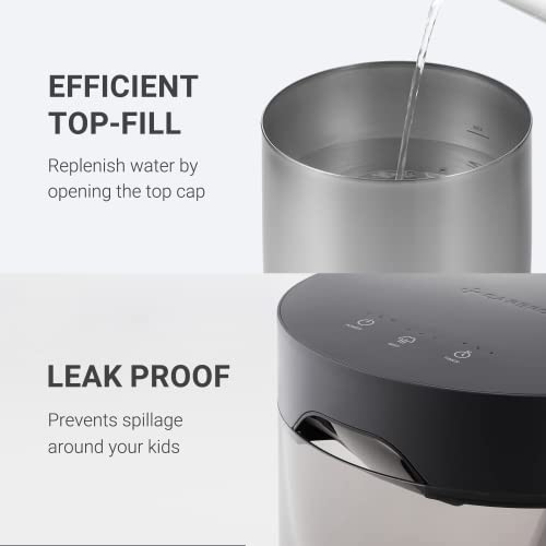 Carepod G50 Ultrasonic Air Cool Mist Humidifiers - 5.5 Liters Water Tank For Long Lasting Use - Portable Humidifiers For Bedroom Large Room - Easy Clean Top Fill Humidifier With Auto Shut Off Design #TOP2
