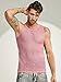 COOFANDY Mesh Shirt for Men Pink Net Shirt Pink Sleeveless Round Neck Sexy Tank Top Casual Sleeveless T Shirts Summer