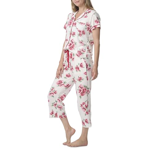 Image of Karen Neuburger Women's Short Sleeve Girlfriend Capri Pajama Set