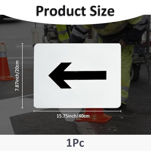 SUPERFINDINGS 1 peça de estêncil de flecha para estacionamento, modelos de pintura de seta de 30 cm,