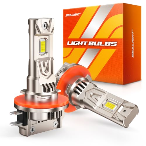 Image of SEALIGHT H11B LED Bulbs Tail Light Assemblies, 60000LM 1000% Ultra-Bright 6500K White H11B LED Fog Light Bulbs, 1:1 Beam Pattern No Glare, IP67 Waterproof 80,000 Hours Life, Pack of 2