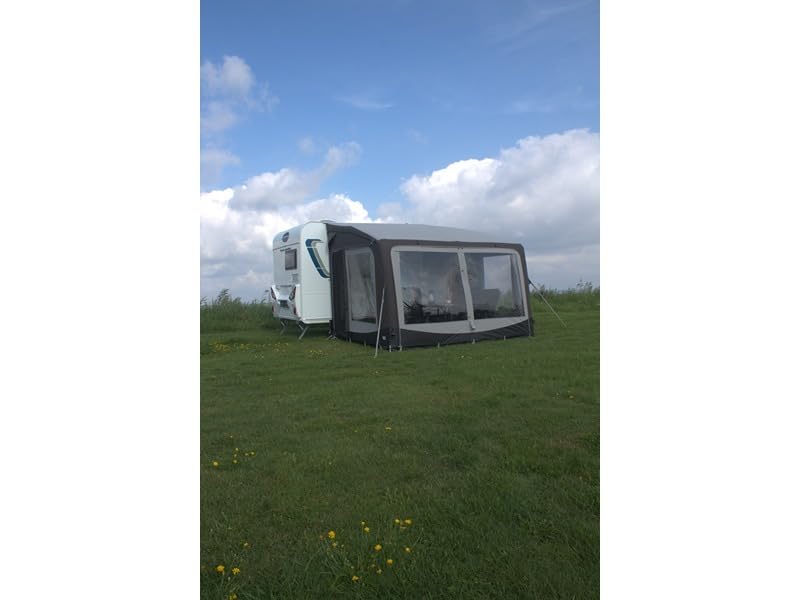 Pure 390 Luftvorzelt - Ideal für Camping, Wohnwagen und Reisemobile - Passend für Anbauhöhen von 235-280 cm - Robustes Vorzelt mit Panoramafenstern, 6000 mm Wassersäule - Campingausrüstung
