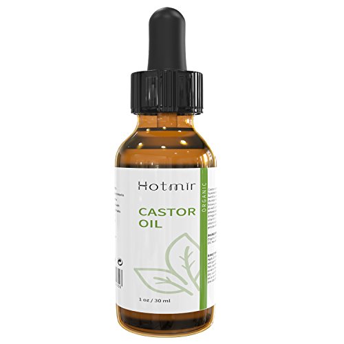 Castor Oil, Organic Castor Oil - Hotmir Castor Oil for Hair | with Pure, Natural, Vitamin E | for Eyelash and Hair Growth | Dry, Sensitive, Combination, Oily and Normal Skin -1fl oz 30mL