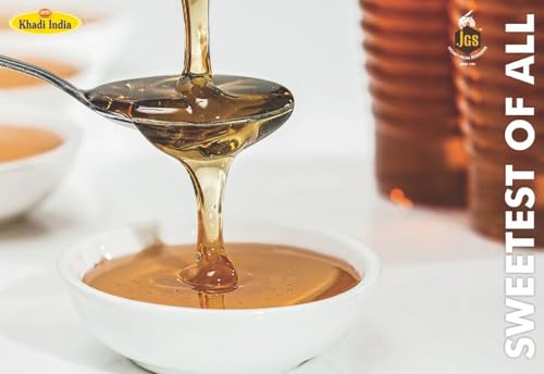 Image of JGS 100% Natural Mustard Raw Honey 250g | Pure Honey | Raw Unprocessed | Organic Pure Honey | Organic Honey | Organic, Raw, Tested, Unprocessed, Shahad | Smooth & Creamy Texture | No Added Sugars
