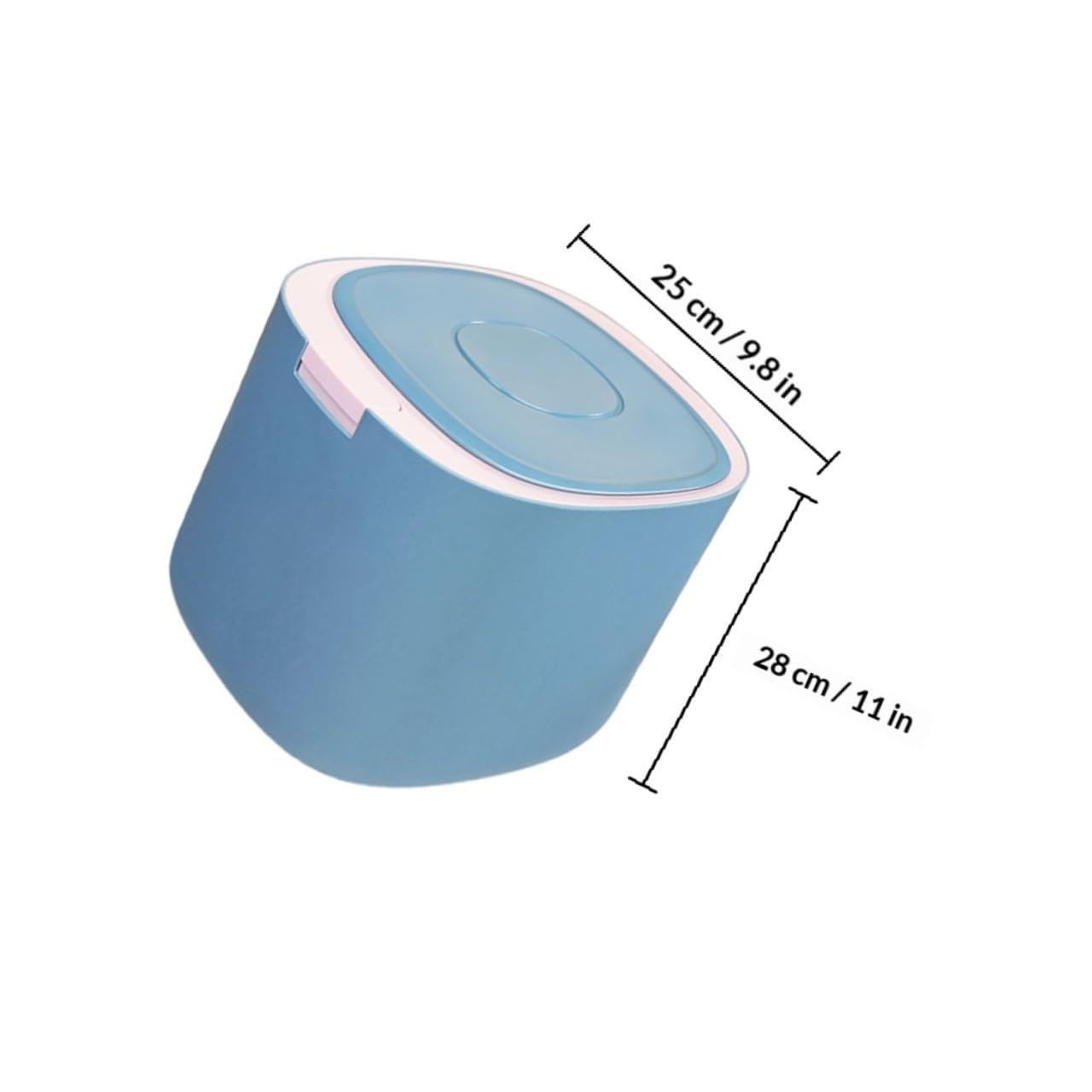 YARNOW Cubo de Comida para Mascotas de 11l Tapa Hermética, Almacenamiento Higiénico y Práctico para Pienso de Gato y Perro en Hogar, Material Pp Azul