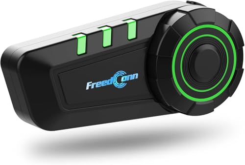 FreedConn KY バイクインカム Bluetooth 5.2 バイク用インカム ヘッドセット ヘルメット内蔵スピーカー ノイズキャンセリング ハイファイステレオ音質 ハンズフリー通話 IPX6防水 (1台)