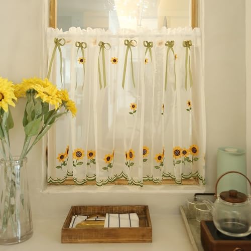 Cortina de cocina KnSam para ventanas pequeñas que necesitan luz y privacidad 2