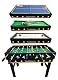 Multifunktionstisch 4 in 1 für Tischfußball, Billard, Tischtennis und Speed-Hockey