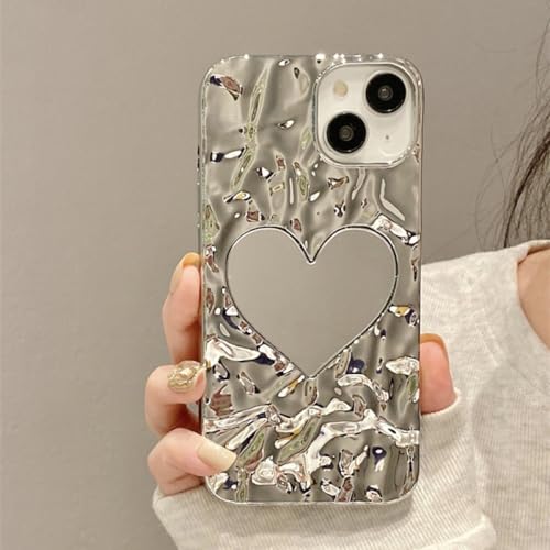 Coque antichoc iPhone 13 silicone souple évitant rayures avec miroir d'amour
