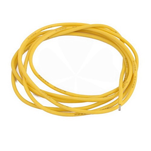 22AWG Gauge Flexible Stranded Copper Cable Silicone Wire Yellow 1M Length for RC by Ucland