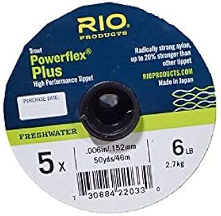 Rio Fly Fishing Tippet Power Flex-Plus 5X-Tippet 50yd Fishing Tackle, Clear