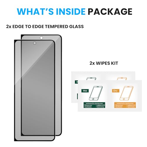 Image of ArmourPro Anti-Glare Matte Tempered Glass for Samsung Galaxy Z Fold 4, Pack of 2, Anti Fingerprint Screen Protector, 9H Scratch Resistant, Smooth Touch, Full Edge to Edge Coverage