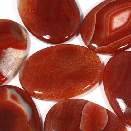 CrystalAge Fire Agate Palm Stone ~70x50mm