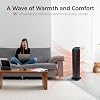 Comfort Zone 30-Inch Oscillating Tower Space Heater with Remote Control 1500W High Velocity Ceramic Heater for Large Rooms, Digital Thermostat, 12H Timer & ECO Mode, Tip-Over & Overheat Protection