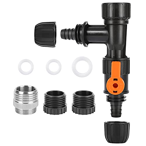 WIOR Water Changer Kit, 3 Pcs Aquarium Water Changer with 2 Faucet Nozzles Connectors Water Changer Replacement Parts for Fish Tank Cleaning