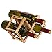 Portabottiglie Vino Pieghevole in Legno, Portabottiglie da Cucina, Espositore per Vino, Portabottiglie Diamond, per Bar, Cantina, Armadietto, Dispensa (3 Bottiglie)
