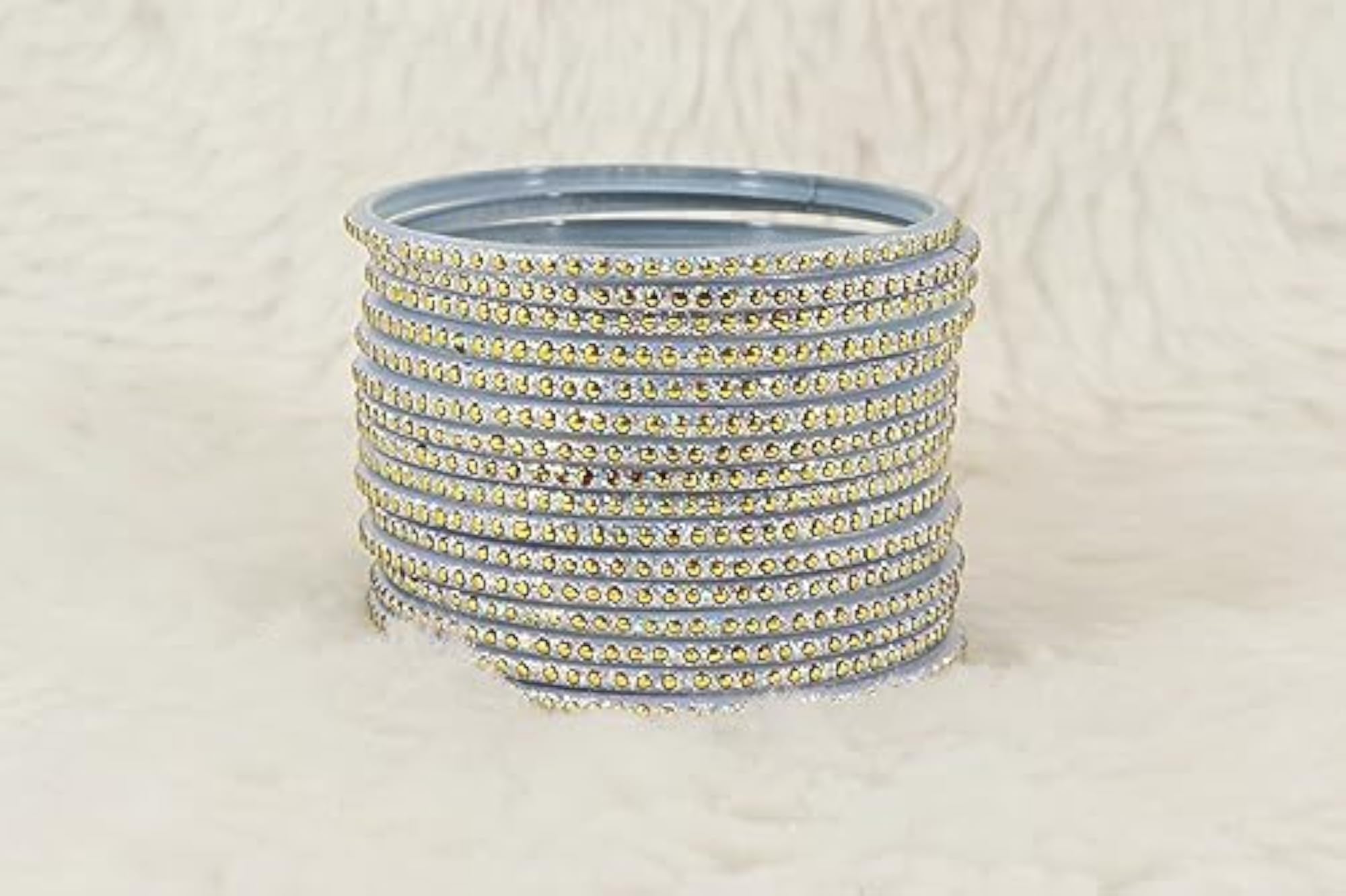Glass Polka Dots & Glitter Bangles Set - Pack of 36