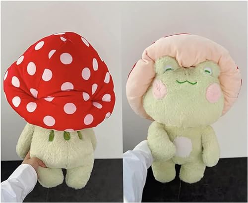 Frog Plush 10 Cute Frog Mushroom Hat Stuffed Animals Kawaii Plush Toys Throw Pillow Home Room Decor Aesthetic Gift