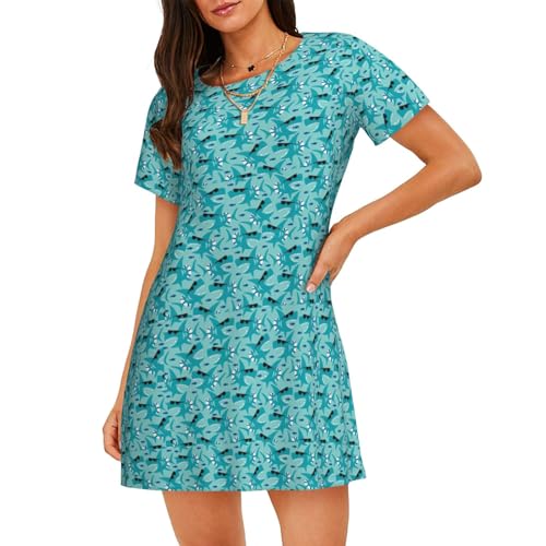 Chemise de nuit manches courtes pour vos soirées cocooning et matinées d'été
