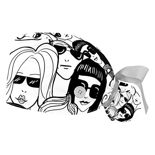 Chapeaux bouffants JDEZ en lot de 2 avec joli motif de caniche