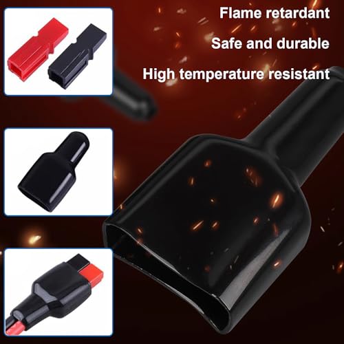 smseace 50Pcs 45 Amp Power Connectors with PVC Cover 1.5-6mm² (20-10AWG) Quick Disconnect Power connectors Quick Disconnect Terminals Connectors by smseace - Image 6