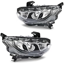 Headlights Assembly Replacement for Honda Civic 2016-2021,Passenger and Driver Side HO2503173 - w/LED DRL Chrome Housing Halogen Headlamp