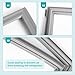 NBEST Refrigerator Door Magnetic Seal Gasket Universal Whole Parts for Cooler Freezer,Custom Door Gasket Replacement Part,Gray+White