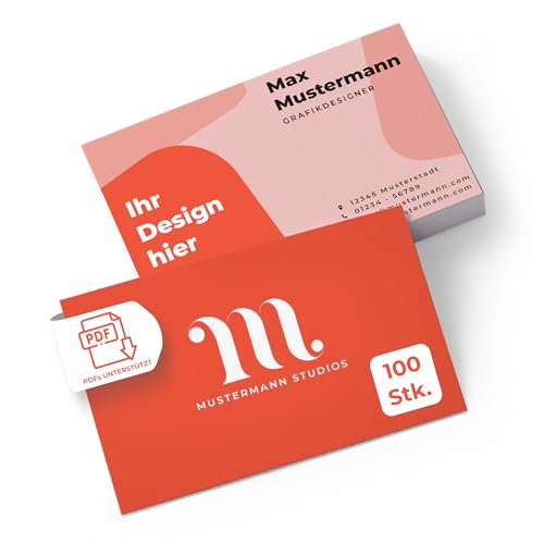 Cimpress Visitenkarten erstellen und drucken, personalisierte Karten mit Logo, Foto oder Text, hochwertiges Visitenkarten Papier matt, 100 Stück, ideal für Firmen, Events oder als Custom Card Cimpress Visitenkarten erstellen und drucken, personalisierte Karten mit Logo, Foto oder Text, hochwertiges Visitenkarten Papier matt, 100 Stück, ideal für Firmen, Events oder als Custom Card
