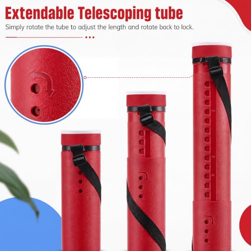 Image of Yahenda 6 Pcs Expandable Poster Tubes Bulk, 24 inch- 40 inch Extendable Blueprint Tube with Shoulder Strap Waterproof Portable Durable Round Cases for Drawing, Poster, Office Bulk Supply(Bright Color)
