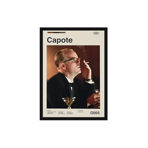 Image of BLINKART Capote Vintage Movie Poster Frame 8x12 Inch | Premium 300 GSM Paper Wall Print | Mid Century Vintage Film Artwork for Home, Bedroom, Living Room, Office | Framed Photo Decor