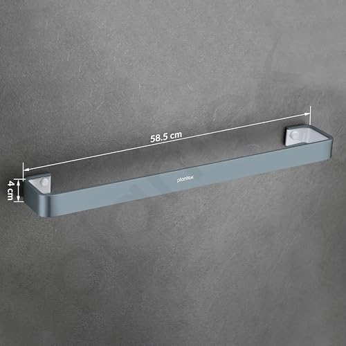 Image of Plantex Aluminium and Acrylic Towel Rod for Bathroom /Cloth Hanger for Wall /Towel Holder /Towel Bar /Bathroom Accessories (Grey and Milky White) 24 Inch