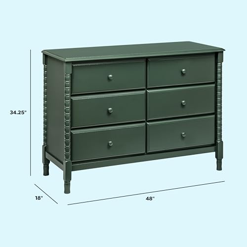 DaVinci Jenny Lind Spindle 6-Drawer Baby Dresser, Forest Green - image 6