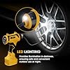 Ipflin Tyre Inflator Air Compressor - 22L/min Portable Car Accessories,Rechargeable Battery Tyre Pump, Digital Cordless Electric Pump with LED Light, 4 Preset Modes for Car/Bike/Motorcycle/Ball #5