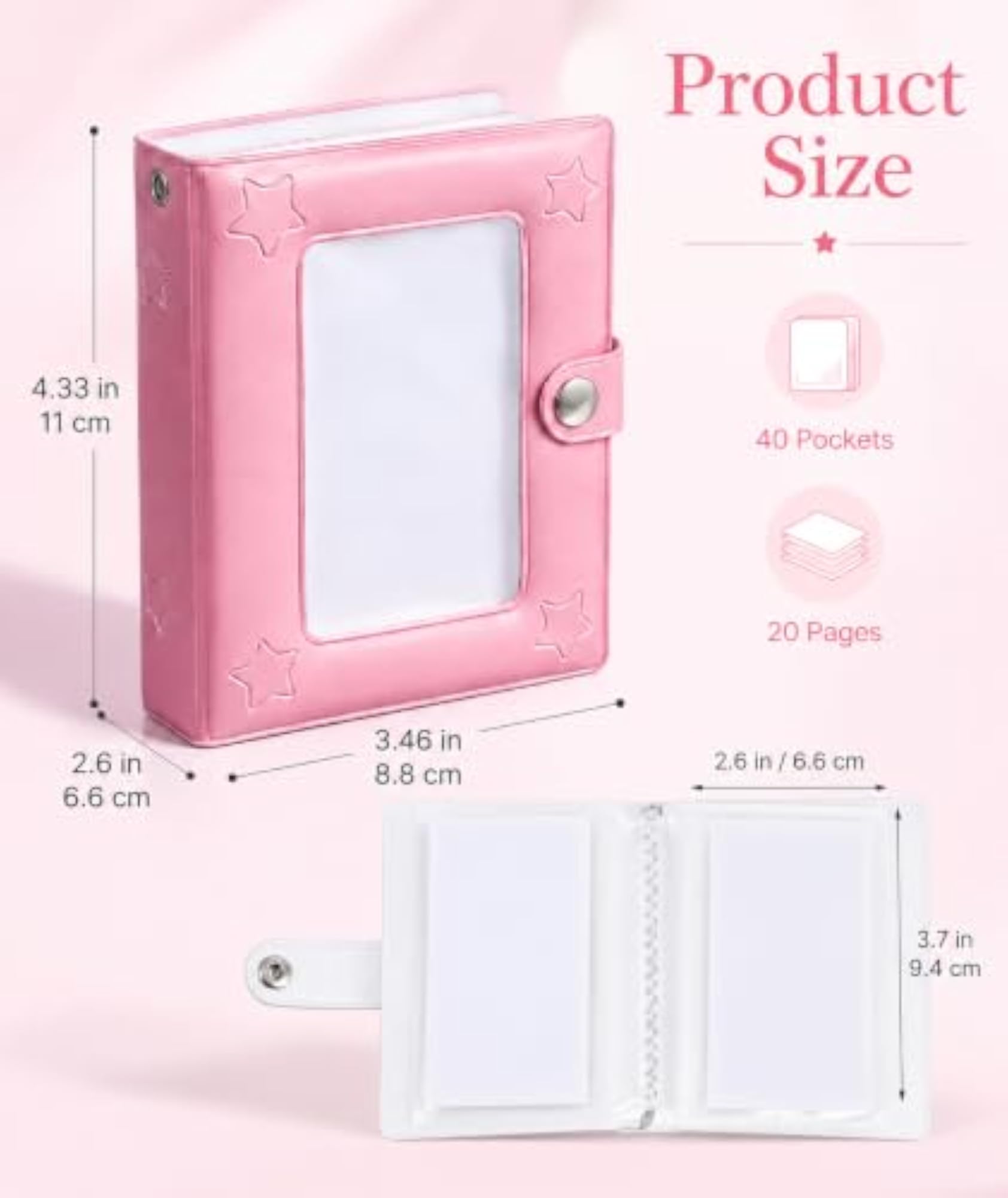 2PCS Photocard Binder, Portable Mini Photo Album