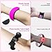 Visiklit Running Lights for Runners, Reflective LED Arm Bands Rechargeable (2 Pack) Adjustable Wristband Night Safe Walking Light, High Visibility Running Gear for Joggers Bikers Walkers-Pink