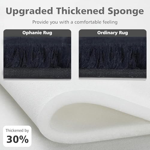 image for Ophanie Upgrade 3x5 Rugs for Bedroom, Black Fluffy Shaggy Soft Area Ru