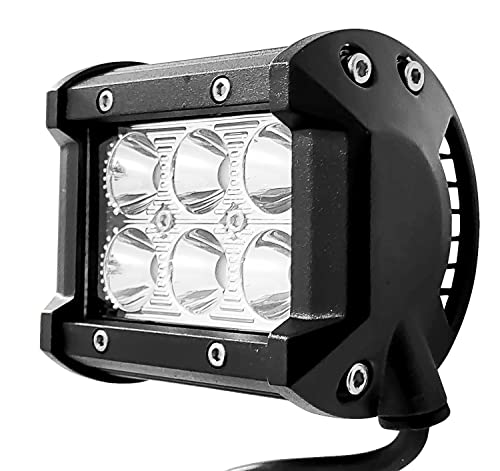 Farol De Milha Automotivo Auxiliar Universal 18w Quadrado 6 LED Bivolt 10V - 30V DC Bivolt 6000K P/Carro Moto Quadriciclo Caminhão Onibus Picape- Pronto Para Instalação !!