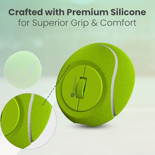 Image of Portronics ToadPlay Tennis Mini Wireless Bluetooth Mouse with Dual Wireless Connectivity (BT + 2.4 GHz), Rechargeable Battery, Noise-Free Clicking, Multi-Device Pair, Adjust Sensitivity (Green)